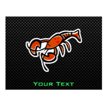 Faux Carbon Fiber Lobster Postcard