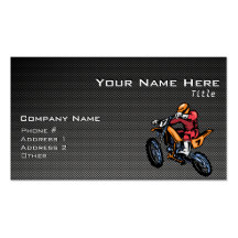 Faux Carbon Fiber Motocross Business Card Template