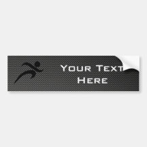 Faux Carbon Fiber; Running Bumper Stickers