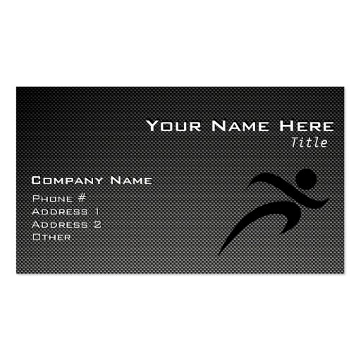 Faux Carbon Fiber; Running Business Cards (front side)