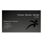 Faux Carbon Fiber; Running Business Cards