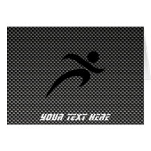 Faux Carbon Fiber; Running Card