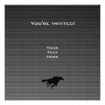 Faux Carbon Fiber; Running Personalized Invitation