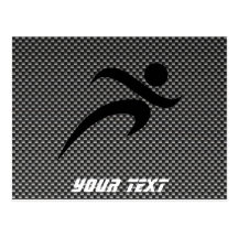 Faux Carbon Fiber; Running Postcards