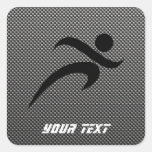 Faux Carbon Fiber; Running Stickers