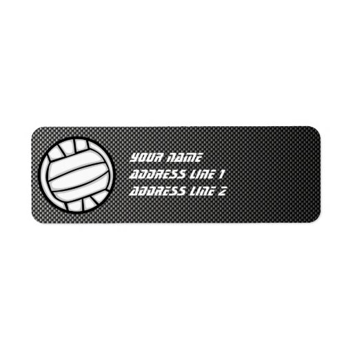 Faux Carbon Fiber Volleyball Labels