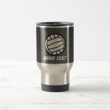 Faux Carbon Fiber Volleyball Mug