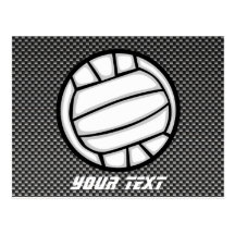 Faux Carbon Fiber Volleyball Post Card