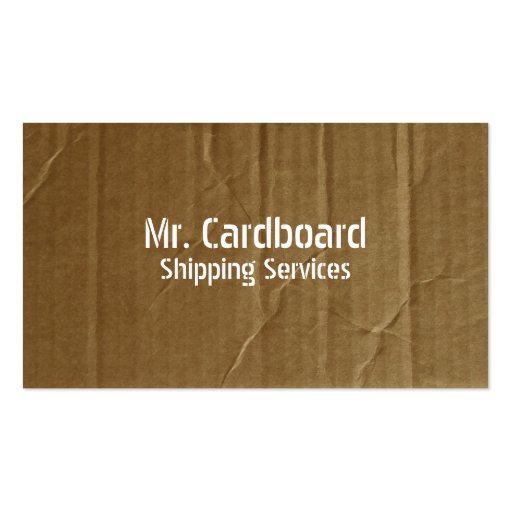 Faux Cardboard Business Cards (back side)
