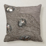 Faux Chain & Rhinestone Cinched Fabric Pillow