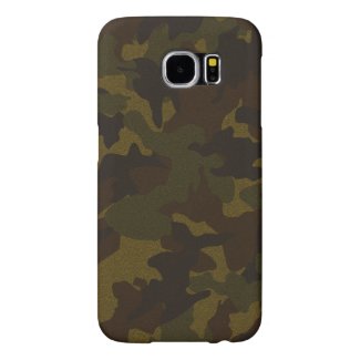 Faux Cloth Brown Camo Military Samsung S6 Cases Samsung Galaxy S6 Cases