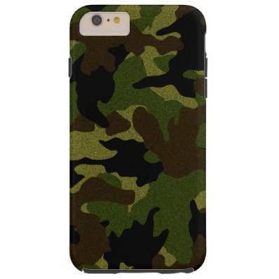 Faux Cloth Green Camo Tough iPhone 6 6S Plus Cases Tough iPhone 6 Plus Case