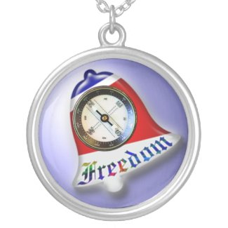 Faux compass Freedom necklace