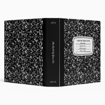 Faux Composition Book 3-ring Binder