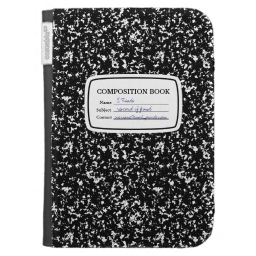 Faux Composition Book Kindle eReader Holder Case Case For The Kindle