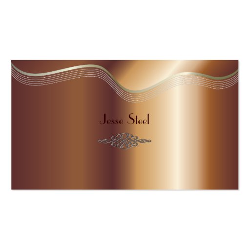 Faux copper business cards (front side)