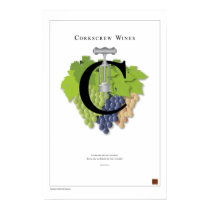Faux Corkscrew Wines posters
