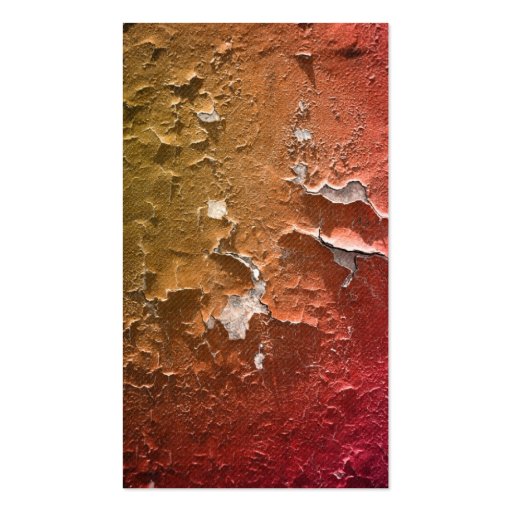 Faux Crackle Peeling Paint Vintage Grunge Design Business Card Templates (back side)