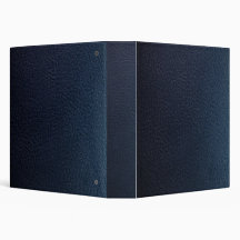 Faux Dark Blue Leather Avery Binder