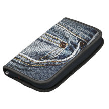 Faux Denim Blue Jean Pocket Folio Planner