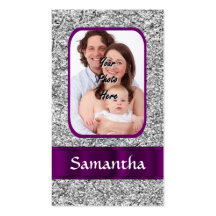 Faux glitter photo background business card templates