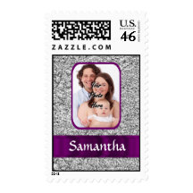 Faux glitter photo background stamp