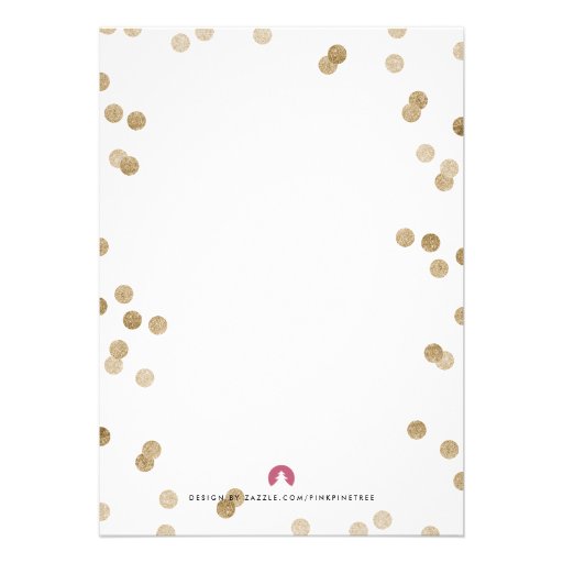 Faux Gold Confetti Modern Baby Sprinkle Invitation Invite