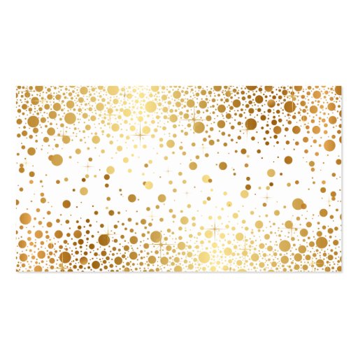 Faux Gold Foil Confetti Dots Elegant Place Cards Business Cards (back side)