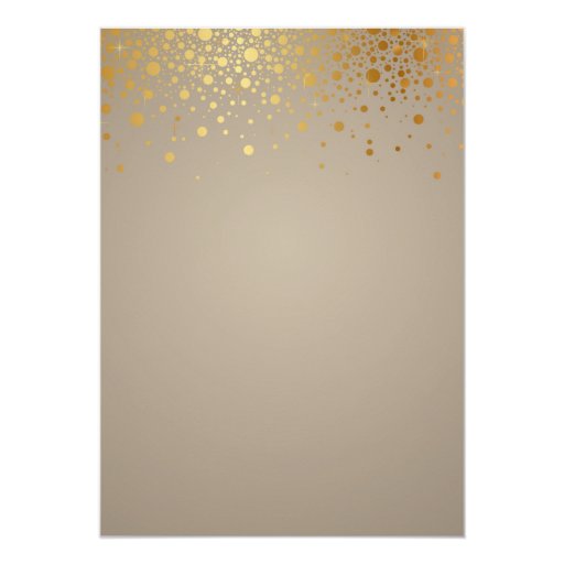 Faux Gold Foil Confetti Dots Wedding Invitation