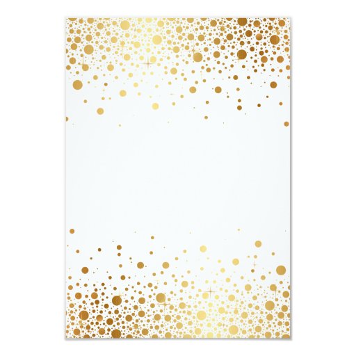 Faux Gold Foil Confetti Elegant Accommodations Car Invitation