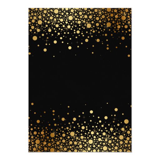 Faux Gold Foil Confetti Elegant Wedding Invitation