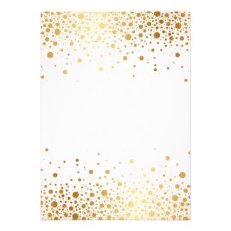 Faux Gold Foil Confetti Elegant Wedding Invitation