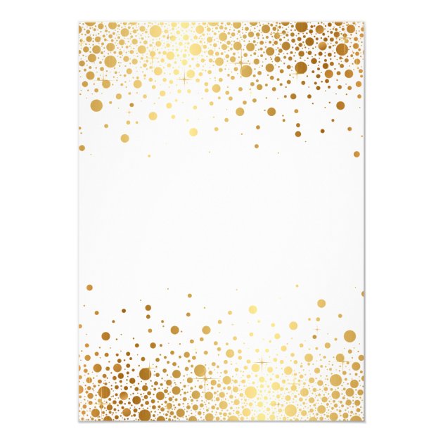 Faux Gold Foil Confetti Graduation Invitation