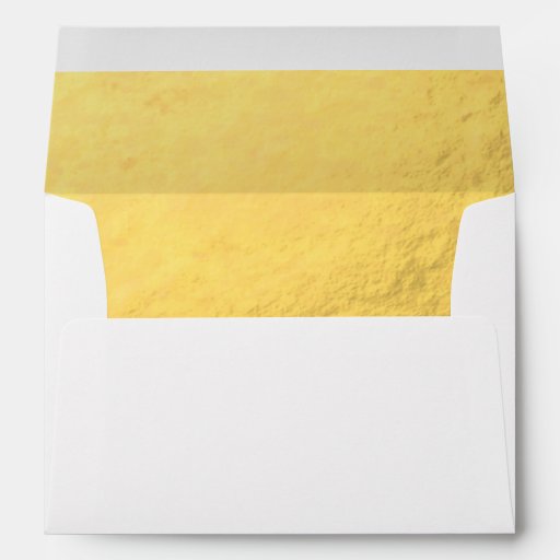 Faux Gold Foil Effect Printed Envelope Zazzle