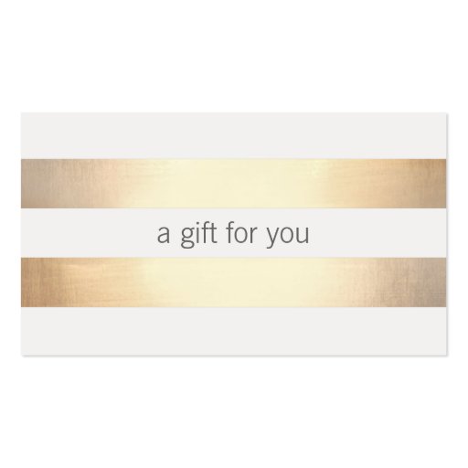 Faux Gold Foil  Striped Retail Gift Card Business Card Templates (front side)