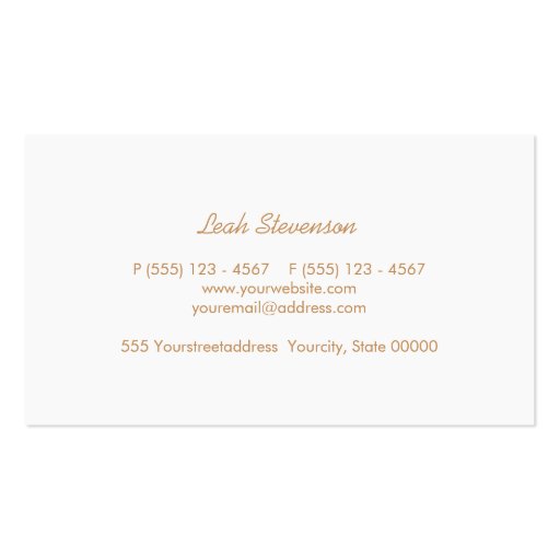 Faux Gold Leaf Cosmetologist Purple Stylist Business Card (back side)