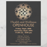 Faux Gold Leaf Lotus Health and Wellness Flyer