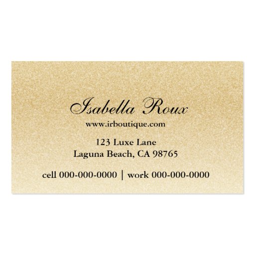 Faux Gold Polka Dots with Pink Business Cards (back side)
