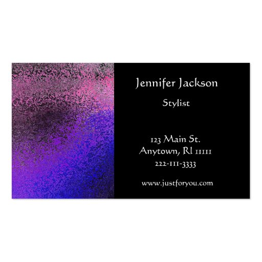 Faux Hammered Metal Business Cards