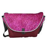Faux Hot Pink Glitter Commuter Bag