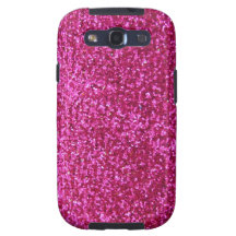 Faux Hot Pink Glitter Galaxy SIII Case