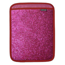 Faux Hot Pink Glitter iPad Sleeves