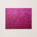 Faux Hot Pink Glitter Jigsaw Puzzles
