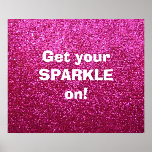 Faux Hot Pink Glitter Poster Zazzle