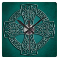 Faux Jade Celtic Knotwork Irish Clock