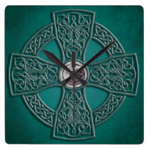 Faux Jade Celtic Knotwork Irish Clock
