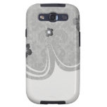 faux lace black gray damask pattern samsung galaxy s3 cover