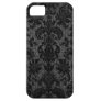 faux lace black gray damask pattern iPhone 5 cases