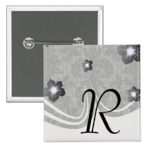 faux lace black gray damask pattern pins