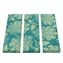 faux lace teal greens damask